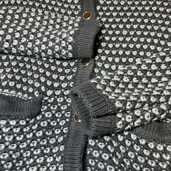 Banana‎ Republic Womens Size Small Metallic Textured Knit Cardigan Sweater Black - Image 11