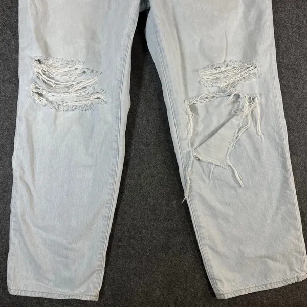 Madewell The Perfect Vintage Straight Jeans Light Wash Distressed Size 33 - Image 11