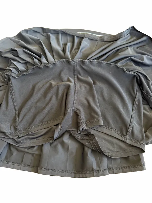 Jolie & Joy Black Pleated Mini Skort with White Stripe Detail - Image 5