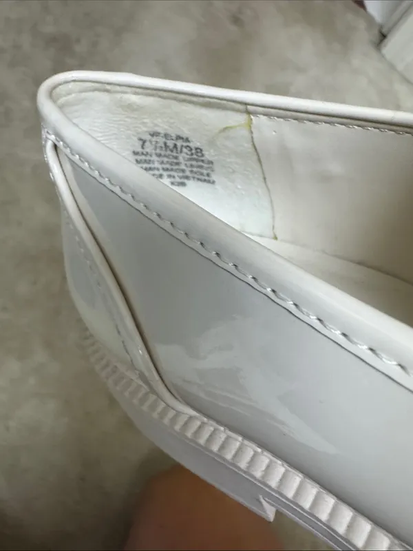 Vince Camuto Cream Patent Loafers - Image 5