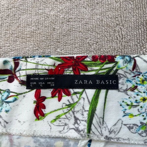 Zara Strapless Dress spring break Floral Pattern basque waist corset pinup event - Image 5