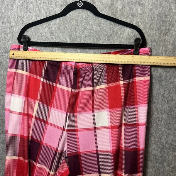 Joyspun XL Pink Red Plaid Pajama‎ Set Sleepwear Loungewear Long Sleeve Soft - Image 7