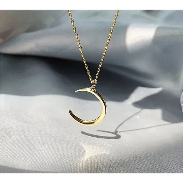 Boutique NWT Crescent Moon Necklace | Yellow‎ Gold Filled - Image 8