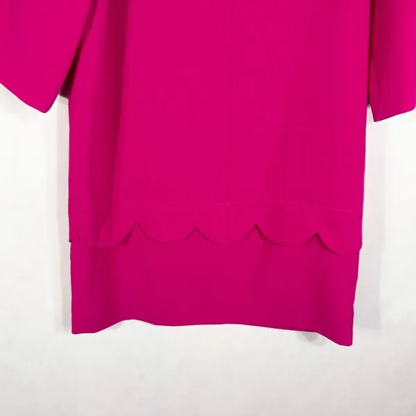 Kate Spade Size‎ 6 Dress Hot Pink Shift Mini Scalloped Crew Lined Keyhole 1352 - Image 8