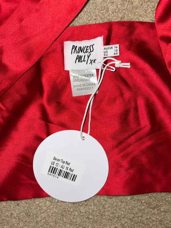 Princess Polly Red Scarf Top - Image 3