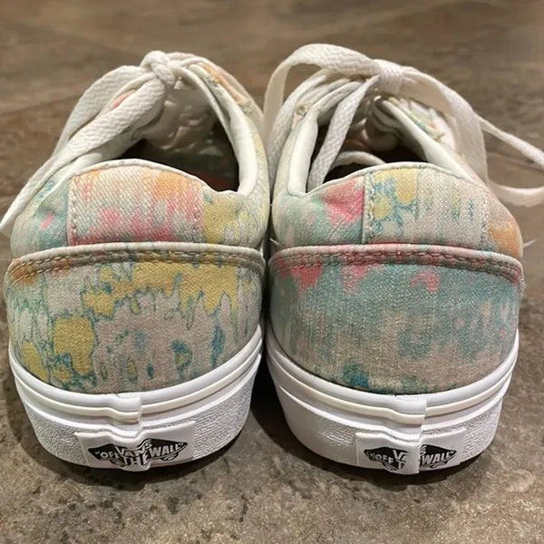 Vans Ward Lo Psychedelic Pastel Tie Dye Low Top Sneaker Shoes Womens Size 8.5 - Image 6