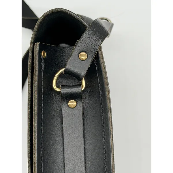The Cambridge Satchel Company Saddle Bag Women Small Black Leather Crossbody - Image 4