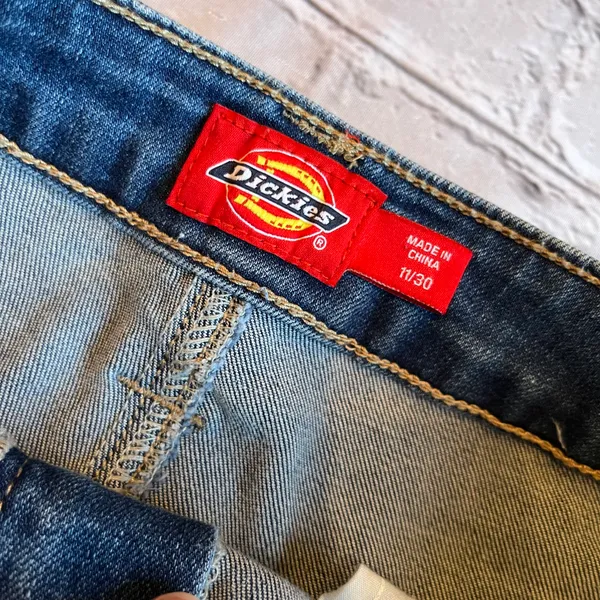 Dickies 11/31 Womens Denim Cut Offs Jean Shorts - Image 2