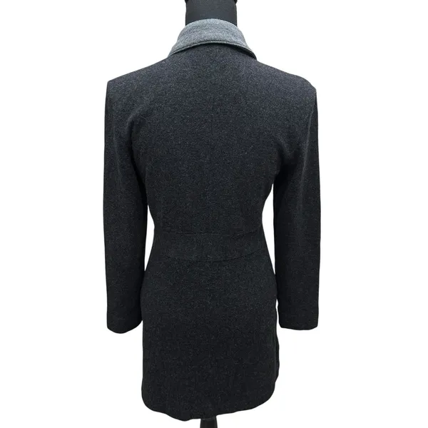 Horny Toad‎ Monterosa Car Coat Wool Blend Size Small Charcoal Grey Pockets - Image 6
