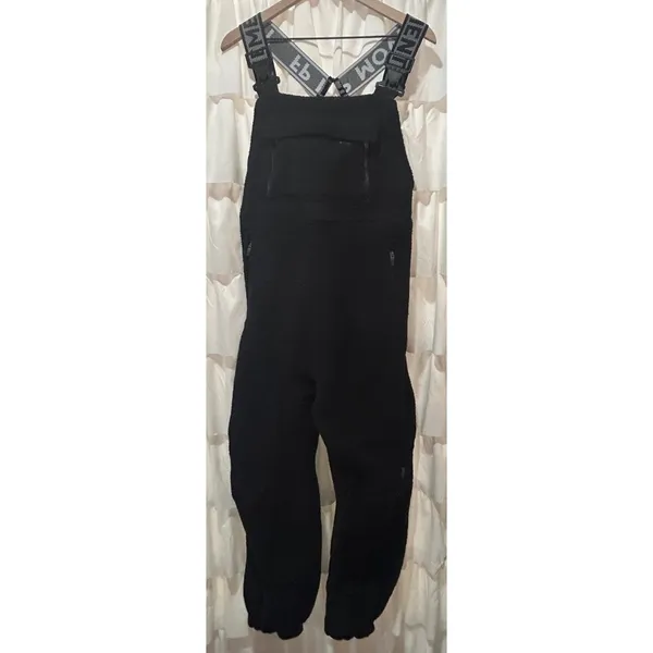 Free People Movement Hit‎ Slopes Snow Bibs XS Black Fleece Overalls Gorpcore - Image 5
