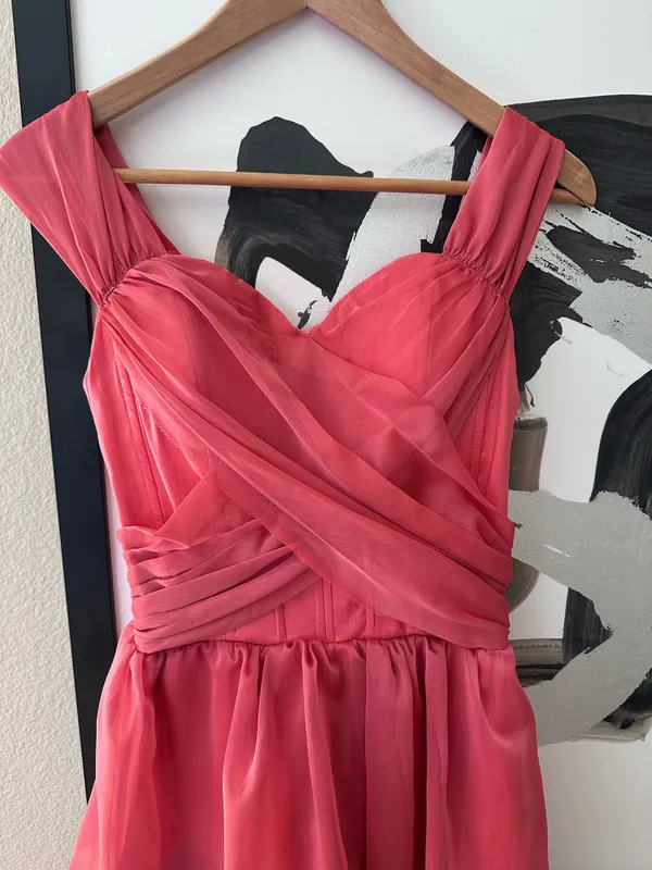Vintage corset pink ruffle dress Barbie - Image 3