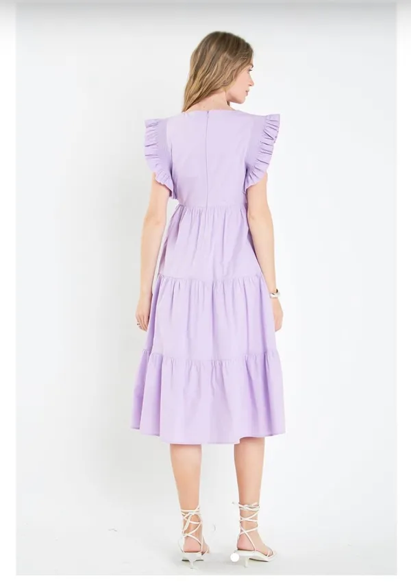 English Factory Tiered Midi Dress - Image 2