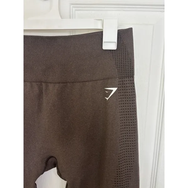 Gymshark VItal Seamless Leggings Mocha Brown XL Stretch Gym Workout - Image 3