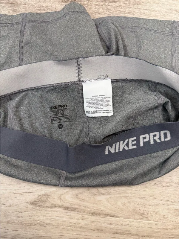 Nike woman’s Gray Performance Compression Shorts - Image 3