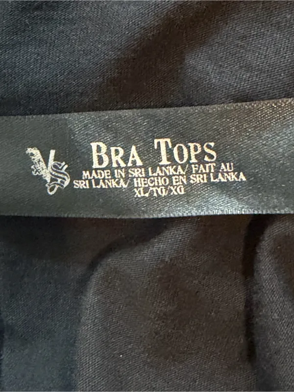 Victoria's Secret Bra Tops Black Ruffle Halter Cami Built-In Bra Bubble Hem Y2K XL - Image 8