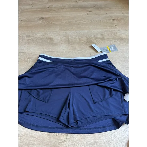 NWT PGA TOUR womens golf skort blue white UPF50 tennis outdoors flowy size M - Image 9