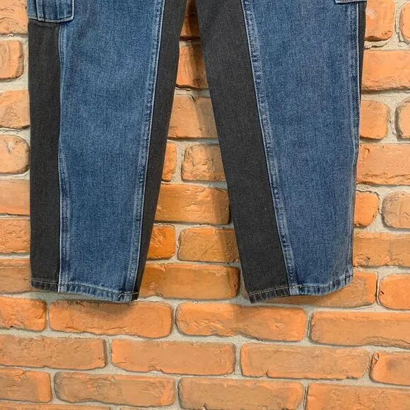 PacSun Two-Tone Cargo Skate Pants High Rise‎ Carpenter Utility Jeans Size 25 - Image 3