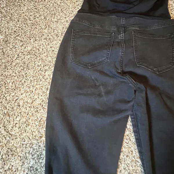 Celebrity Pink‎ Maternity Skinny Jeans Black Full Belly Band Stretch Size S - Image 6