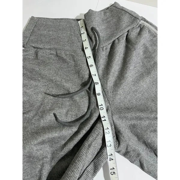 Halara Ribbed SoCinched High Waisted Tummy Control Drawstring Wide Leg Pant S Re - Image 15