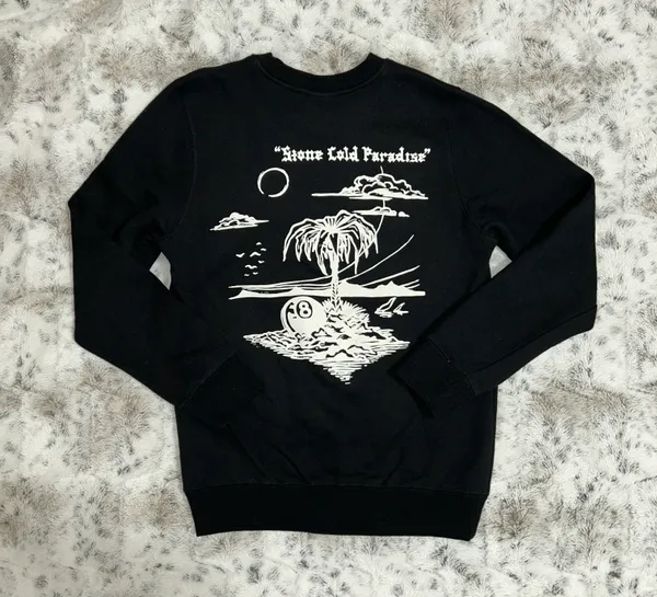Stüssy 🆕 NWOT | Jamaica Stone Cold Paradise Crewneck Sweatshirt | Size XS - Image 9