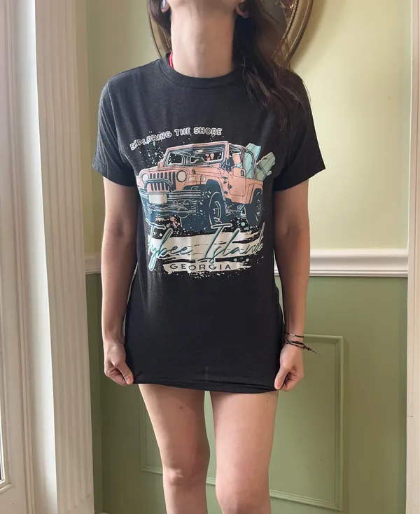 Tybee Island Georgia Jeep t shirt - Image 3