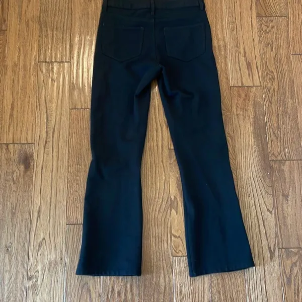 Paige black exposed zipper fly flare stretch pants size 26 - Image 9