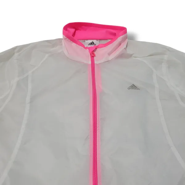 Adidas Jacket Size Small Semi-Sheer Windbreaker Jacket Running Athleisure Flaws - Image 2