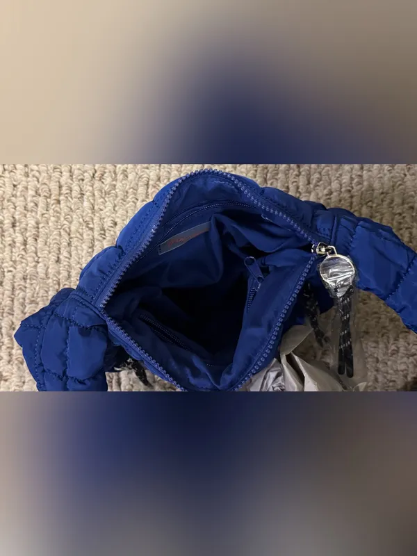 NWT Free People FP Movement Quilted Baby Carryall Sling Bag athletic blue - ALL - Image 11