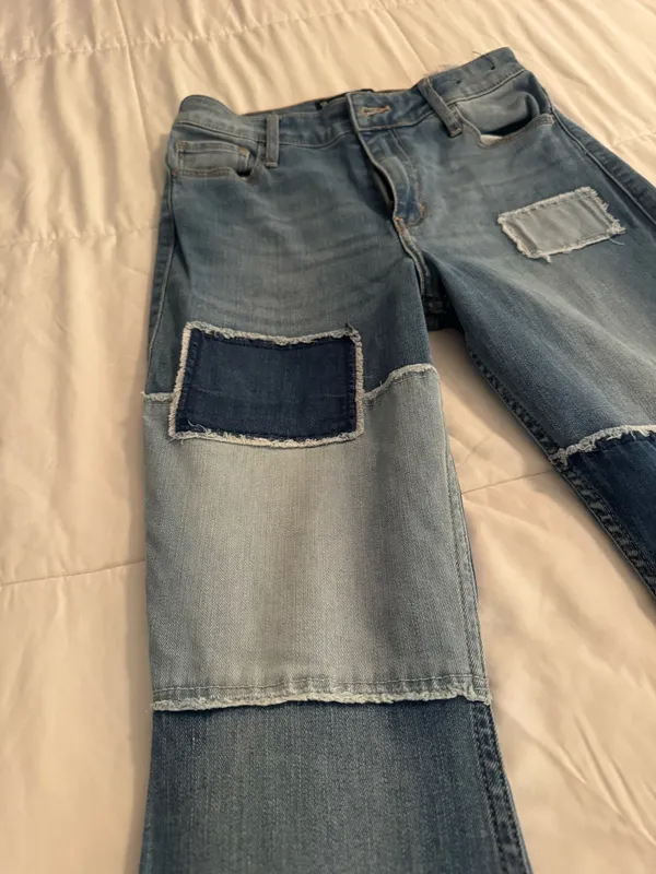 Hollister flare patchwork jeans  - Image 3