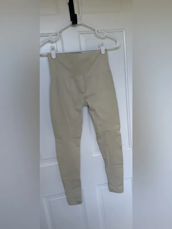 SET Active Sculptflex Seamless Leggings Beige Taupe‎ Size Small - Image 2