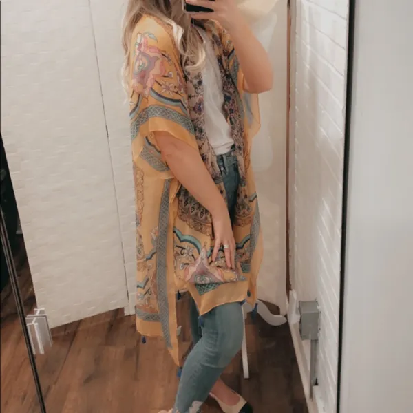 WOVEN HEART boho kimono - Image 4
