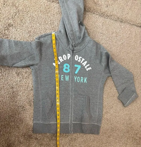 Aeropostale Women’s Grey Hoodie Sweatshirt - Image 5