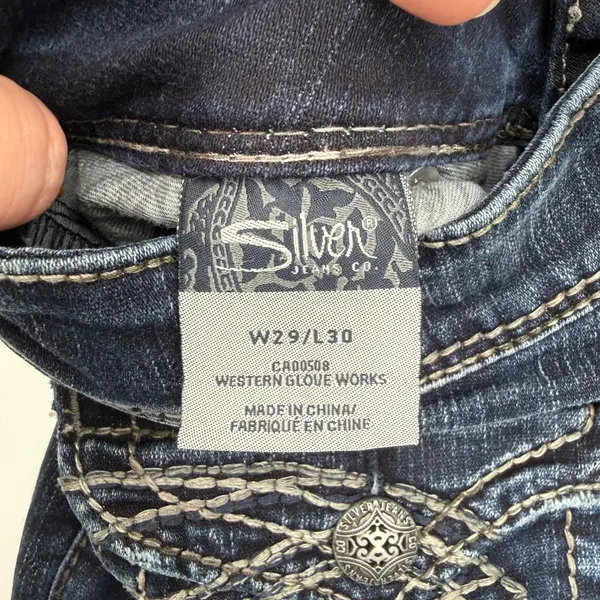 Silver Jeans Co Suki Surplus Dark Wash Bootcut‎ Jeans Womens W29 L30 Indigo - Image 6
