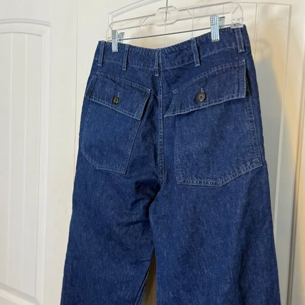 Imogene + Willie Cotton Linen Utility Trousers Jeans M Military Workwear Artisan - Image 14