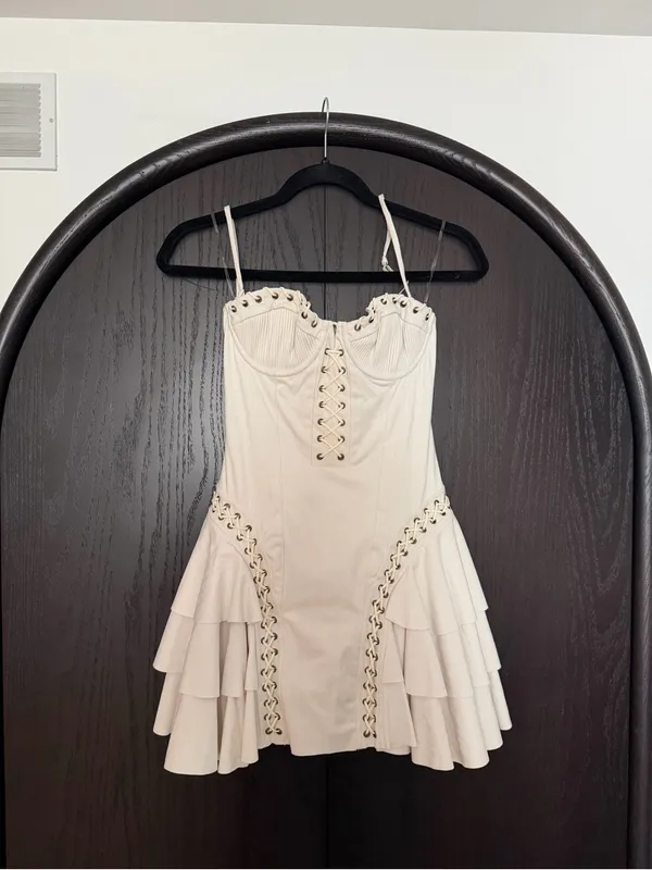Oh Polly Nalda Lace Up Corset Mini Dress - Image 3