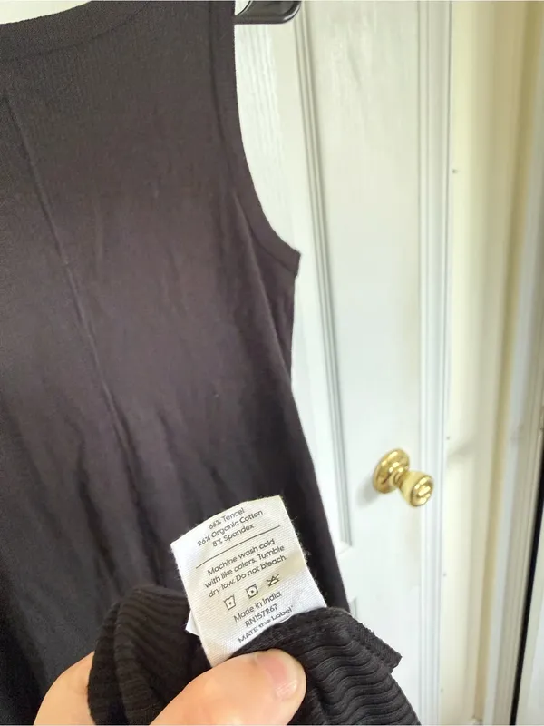 Mate the Label Black Ribbed Midi Tank dress - Image 7