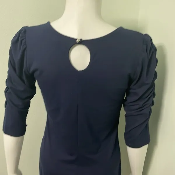 AMANDA UPRICHARD Shift Dress Womens Navy Blue Medium - Image 7