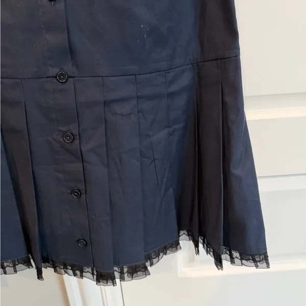 Reformation Navy Shirt Dress Mini - Image 6