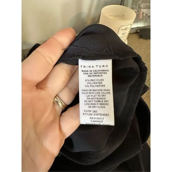 Trina Turk Dress Pants / Joggers Black Elastic Waistband and Tie Small‎ - Image 8