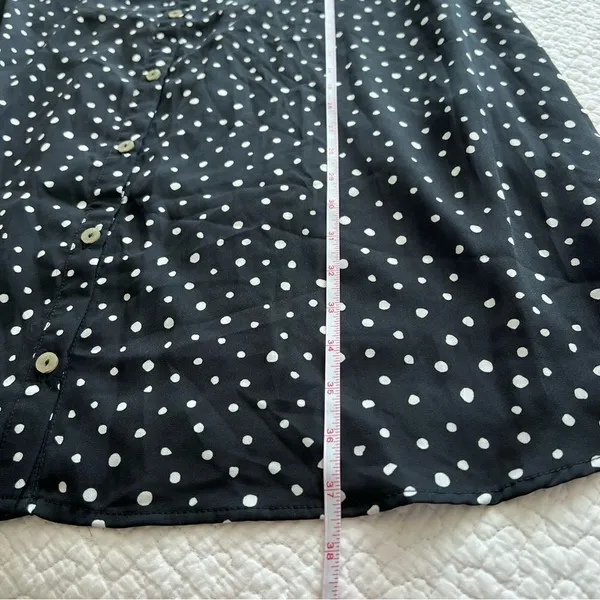 ✨ Full Moon Maternity Polka Dot Black White Dress Large‎ - Image 12