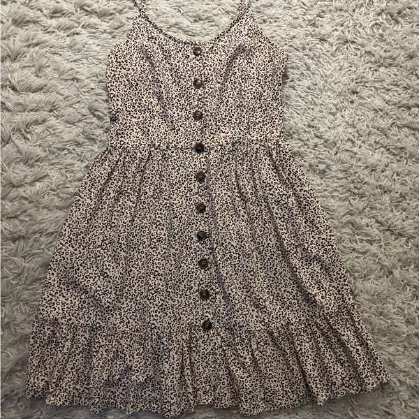 Japna Black and Cream Spaghetti Strap Mini Dress Size M - Image 11