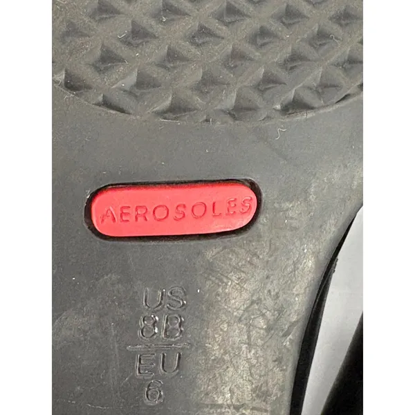 Aerosoles Cinch Worm‎ Heeled Mules 8M Black Leather Square Toe Buckle Slip On - Image 9