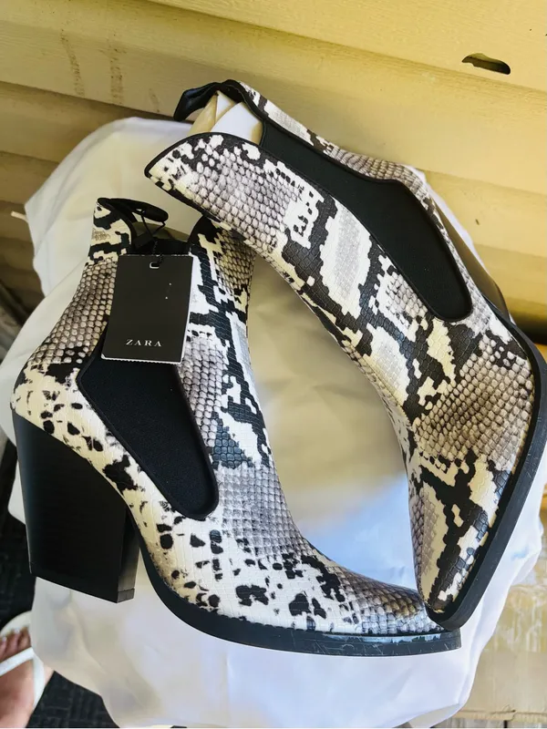 Zara trafaluc snake print western cowboy boots - Image 7