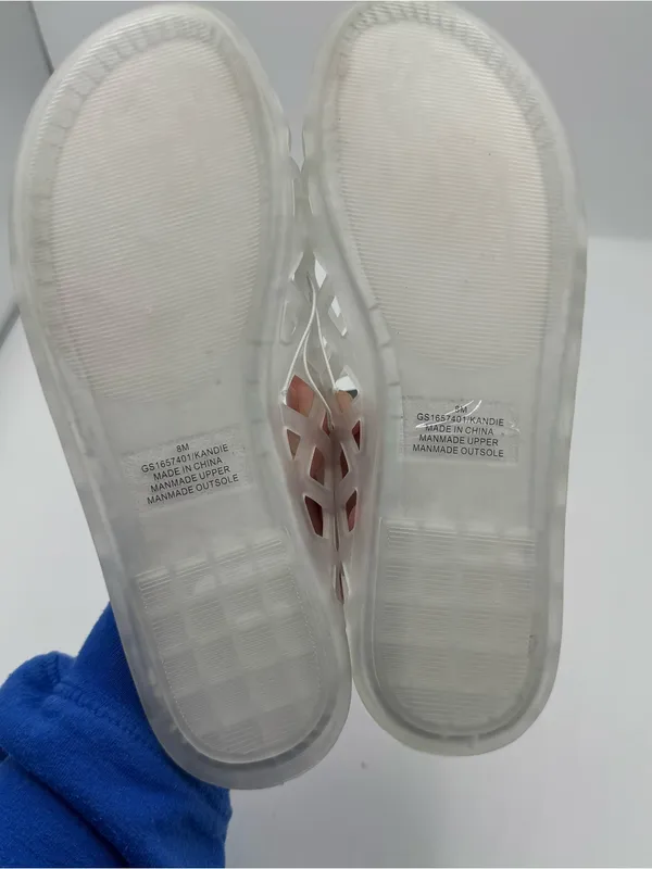 MIA Kandie Slip-On Jelly Mule Closed Round Toe Women's Clear Size US 8 NEW - Image 2