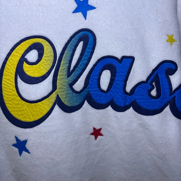 Authentic Disney Spirit Jersey Feelin Classic Sz XS White Velour Mickey Rainbow - Image 11