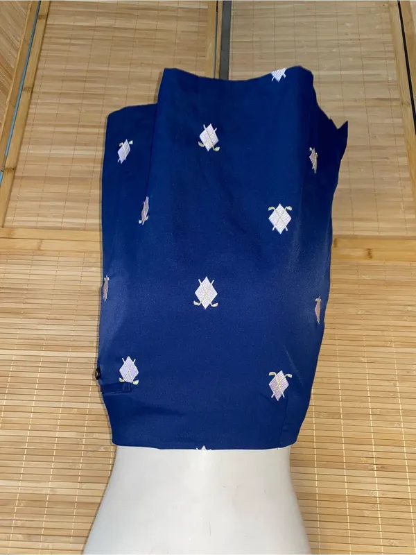 Coral Bay Navy blue Mini golf Skirt has shorts underneath size 10 embroidered - Image 3