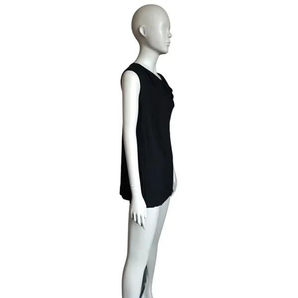 White House | Black Market Black Scoop Neck Short Sleeve Top - Image 3