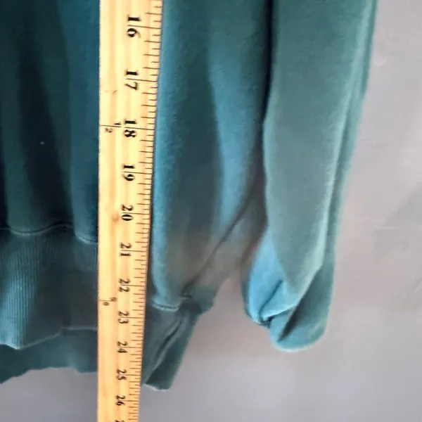 American Eagle Teal Green Oversized Graphic‎ Sweatshirt Peace Hearts XS Comfort - Image 6