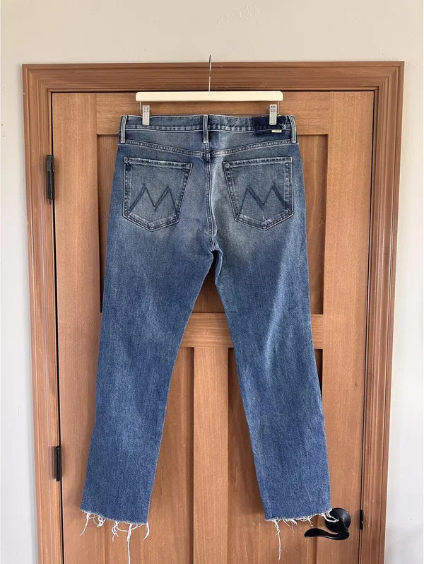 MOTHER Superior The Trickster Skimp Fray Thrill Seeker Distressed Jeans Women 31 - Image 5