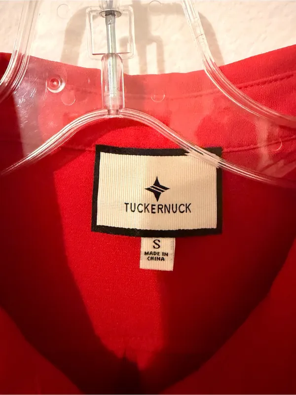 Pomander Place Callahan Shirt Dress Red Crepe TUCKERNUCK Size Small S * - Image 4